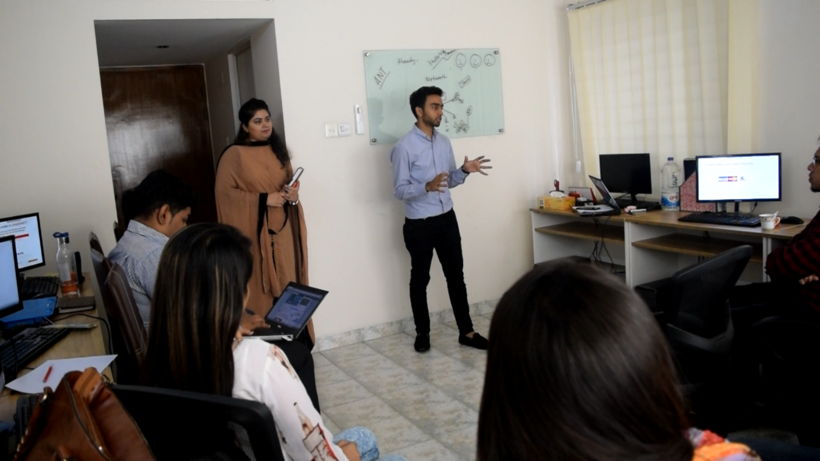 Shadman Sakib giving a briefing to when Shadmart expanded the team