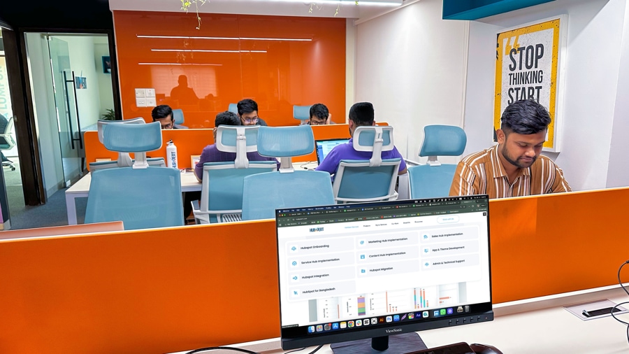 A snapshot of Hubxpert office in Dhaka