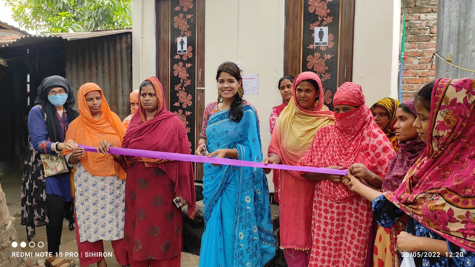 Snapshot of Wree Founder Sharmin inagurating a community initiative in Dhaka