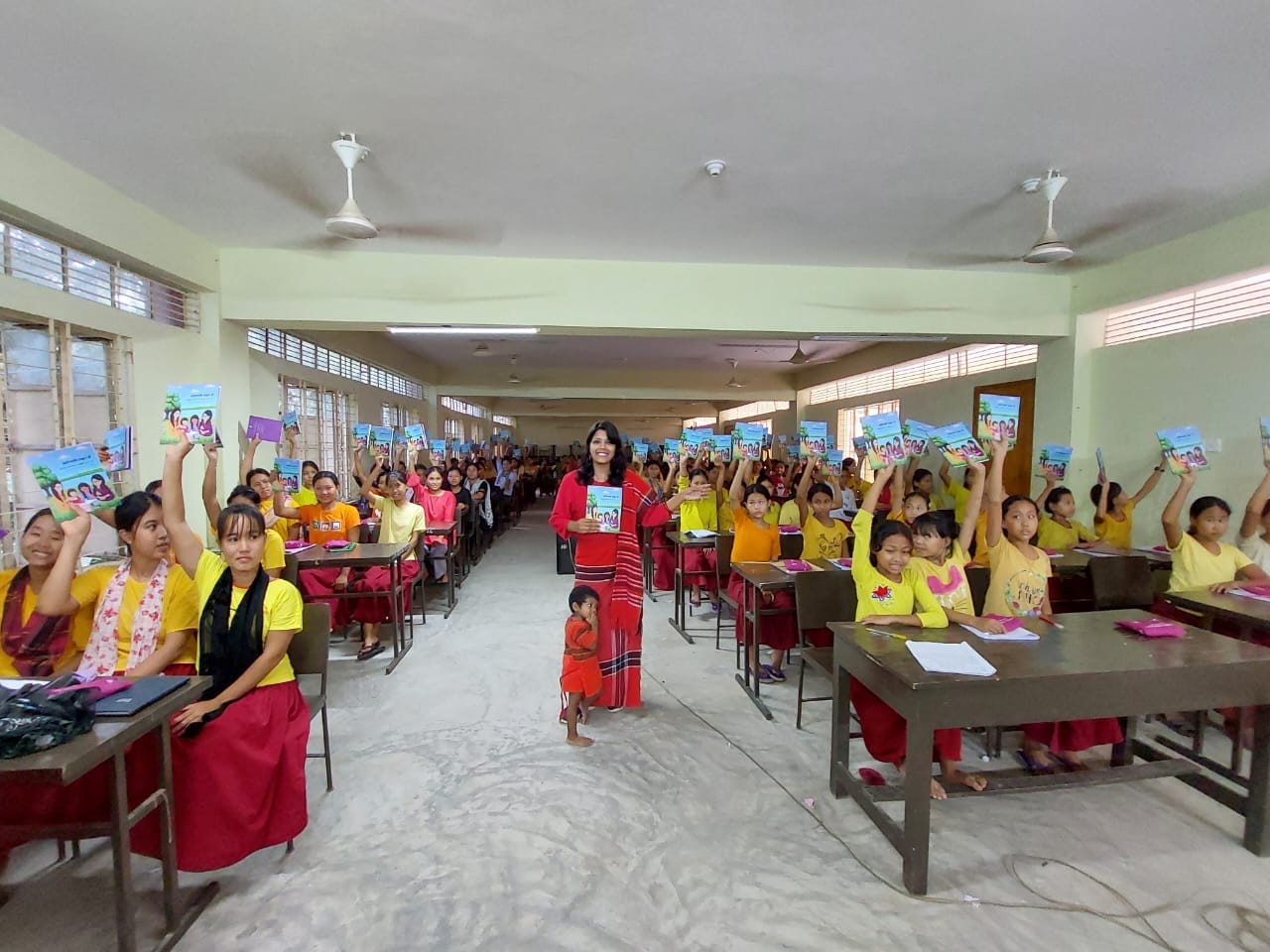 Wreetu founder among students at an educational institution 