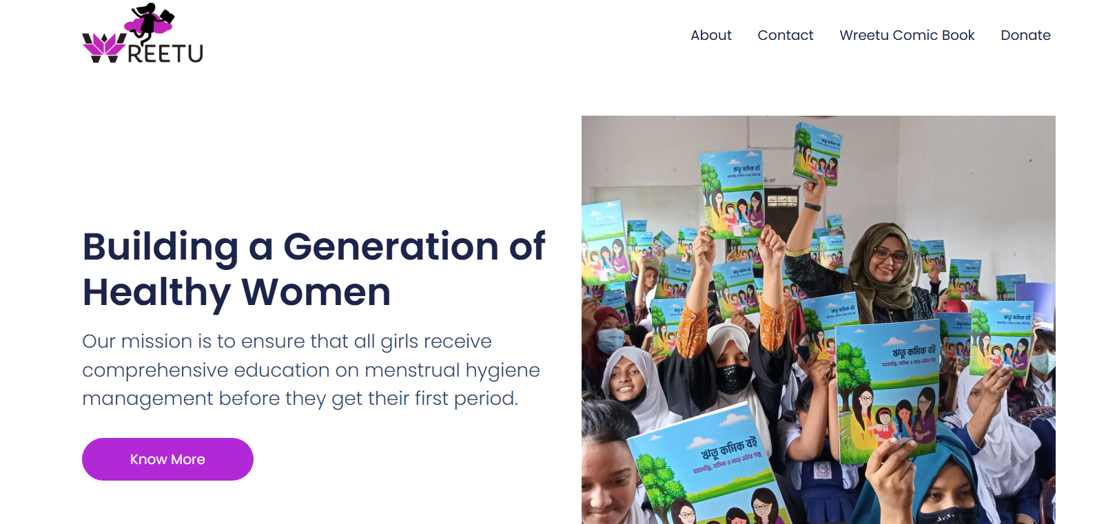 A screenshot of Wreetu website