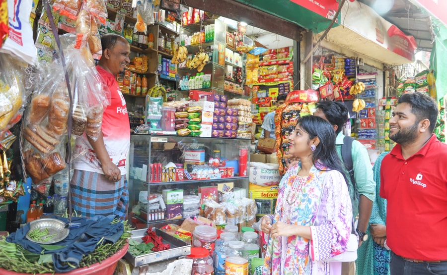 Ms. Dipty in a market visit along with some of her team