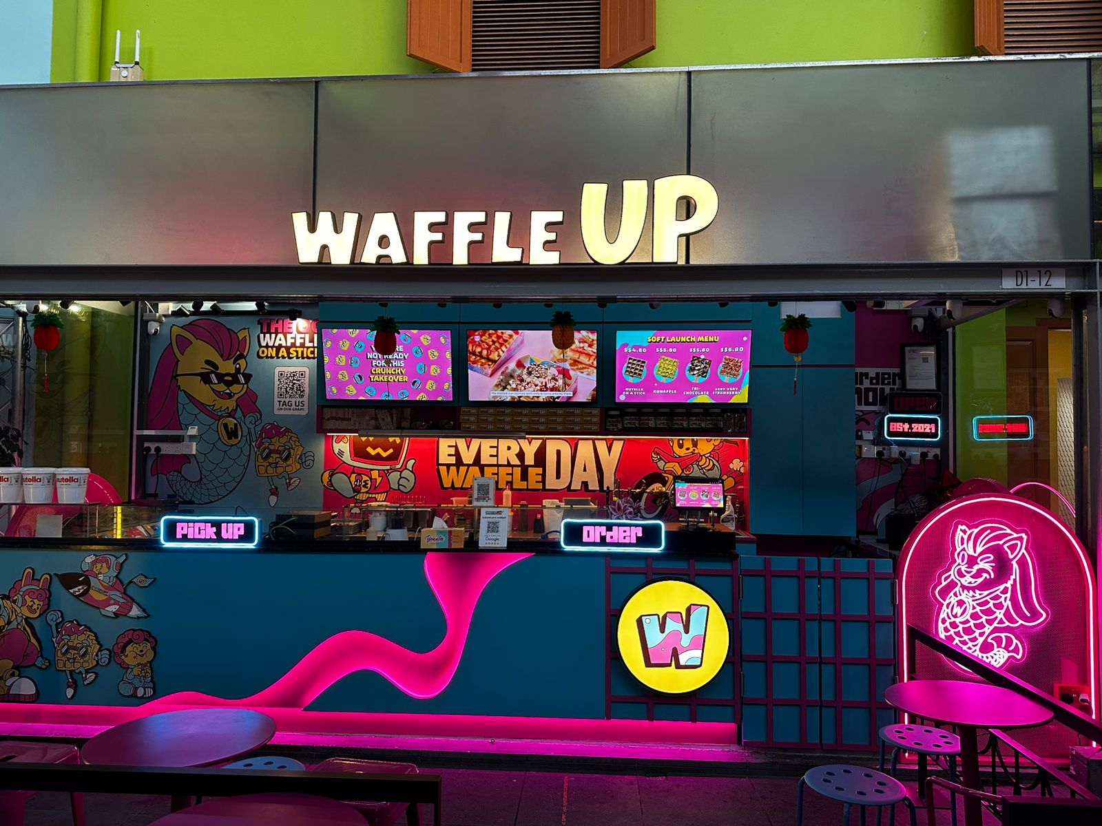 A snapshot of Waffle Up outlet in Singapire