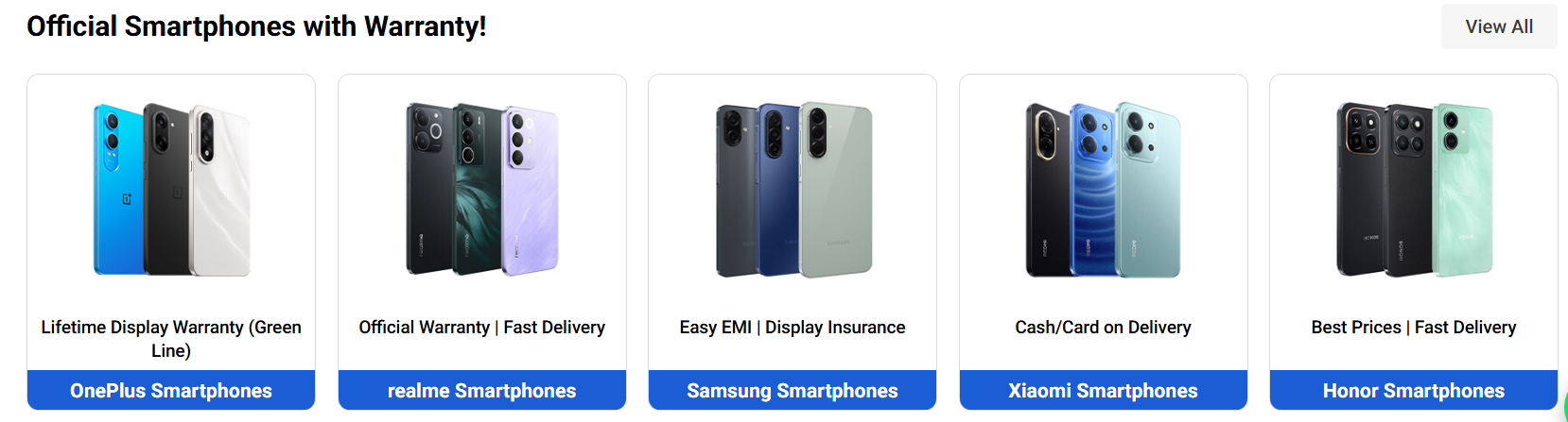 Pickaboo mobile phones | Web screenshot