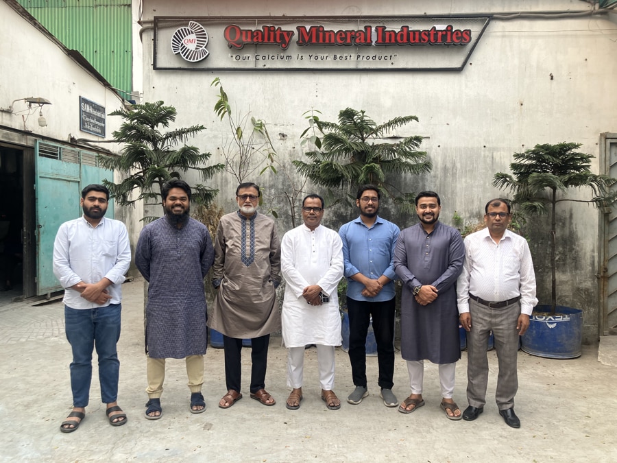 biniyog Team after site visit in Quality Mineral Industries